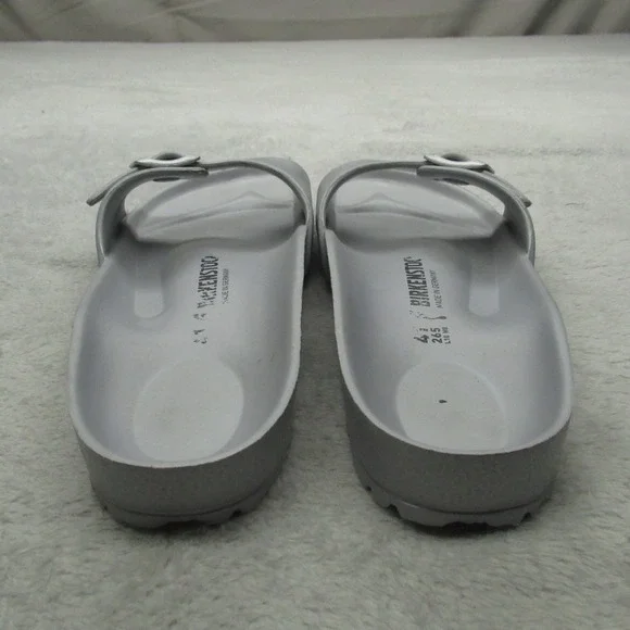 Birkenstock Unisex 10W 8M Sandals Gray Metallic Madrid EVA Buckle Slides Footbed - Picture 6 of 12
